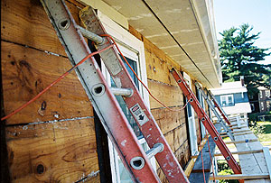 Soffit and fascia in progress